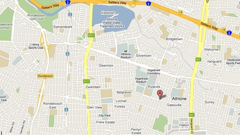 mapa de athlon Cidade do Cabo