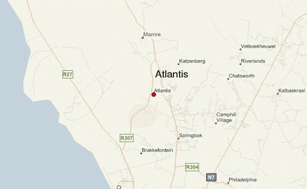 mapa de atlantis Cidade do Cabo 