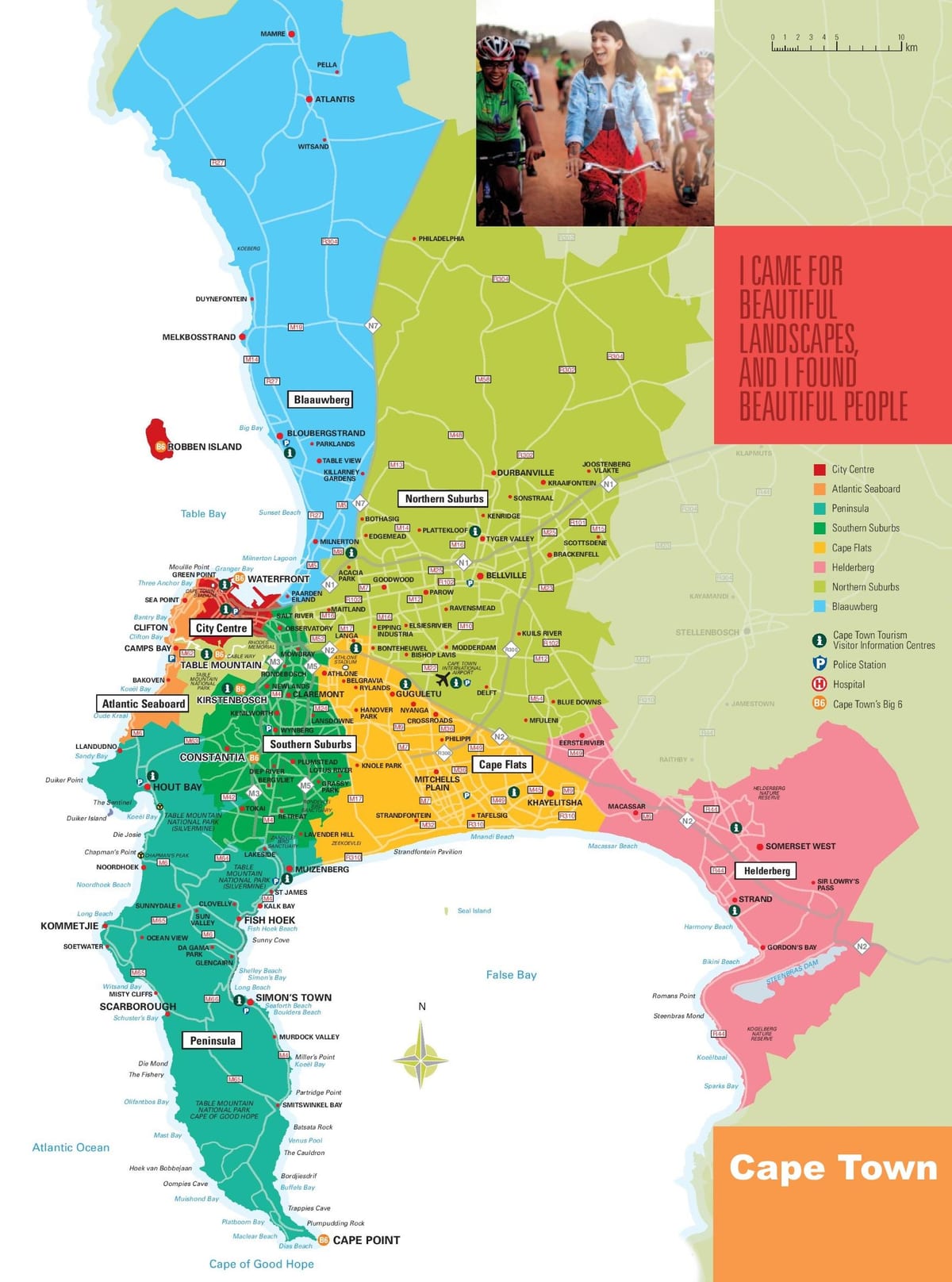 mapa de Cidade do Cabo suburbios