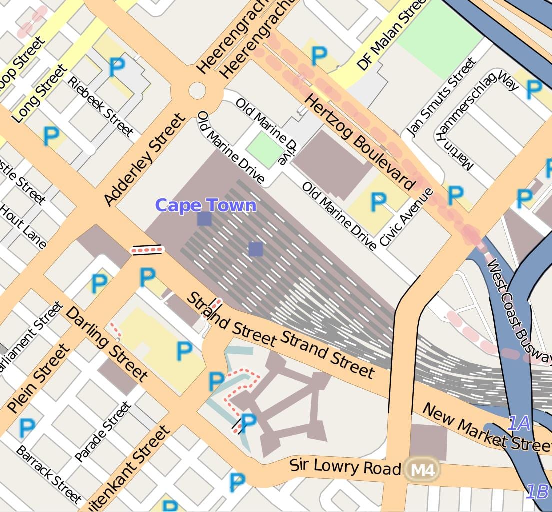 mapa do cuartel de rúa, Cidade do Cabo