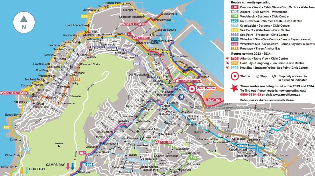 mapa de frecha de ouro ruta de autobús