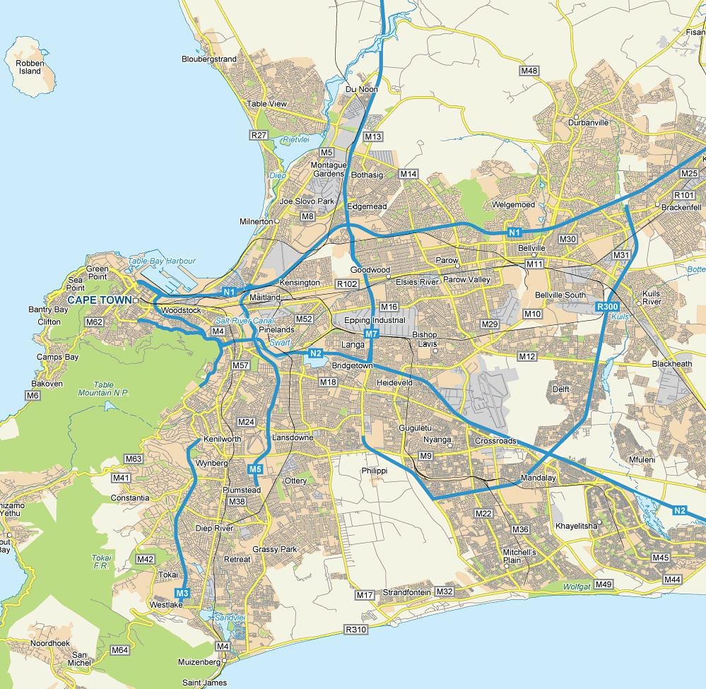 mapa de langa Cidade do Cabo