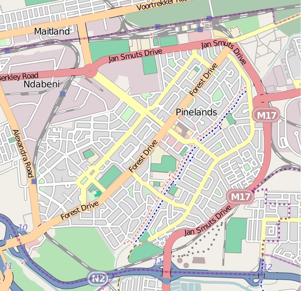 mapa de maitland Cidade do Cabo
