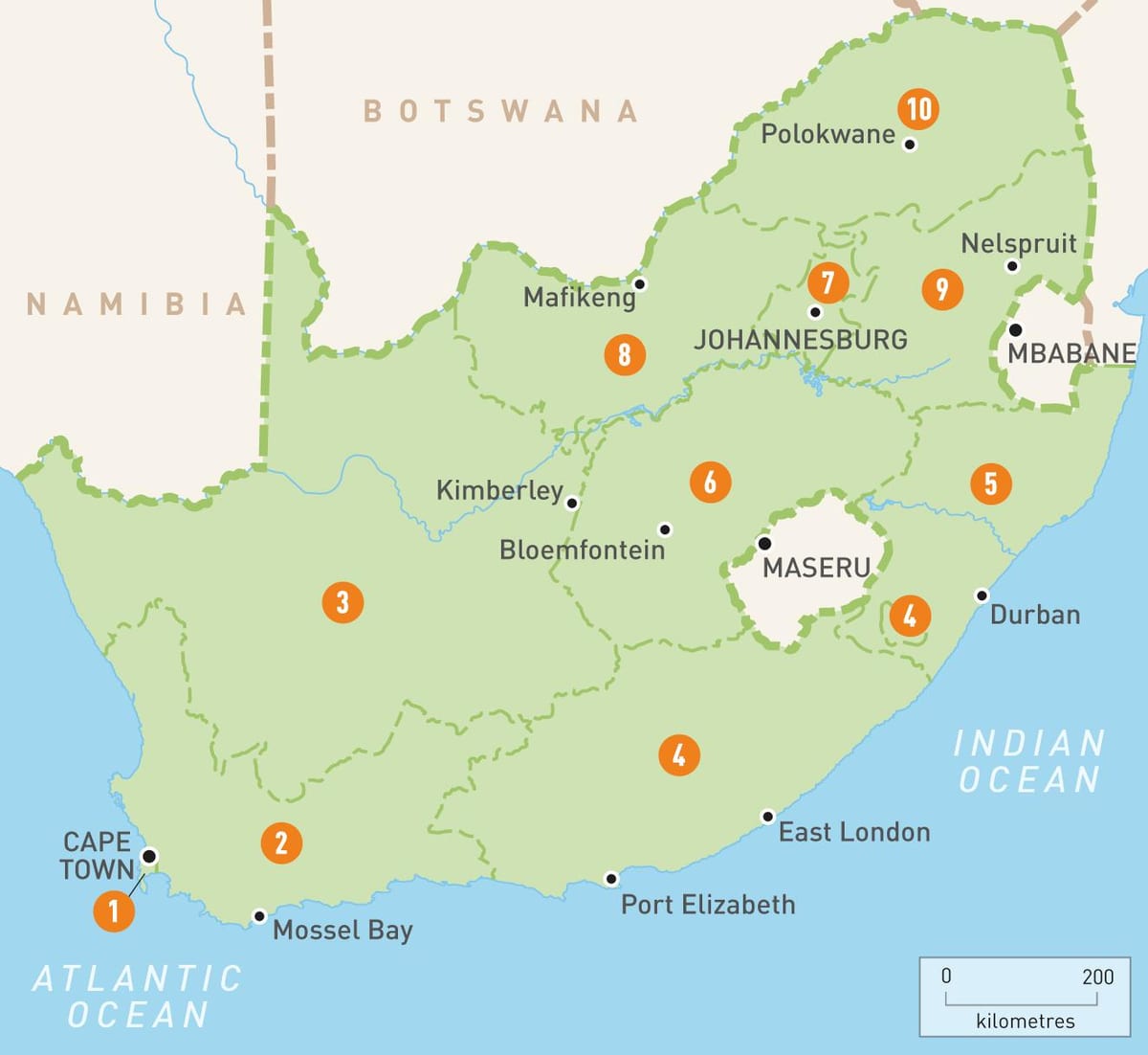 Cidade do cabo sa mapa