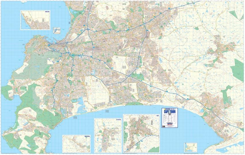 mapa de mapa de estudo Cidade do Cabo