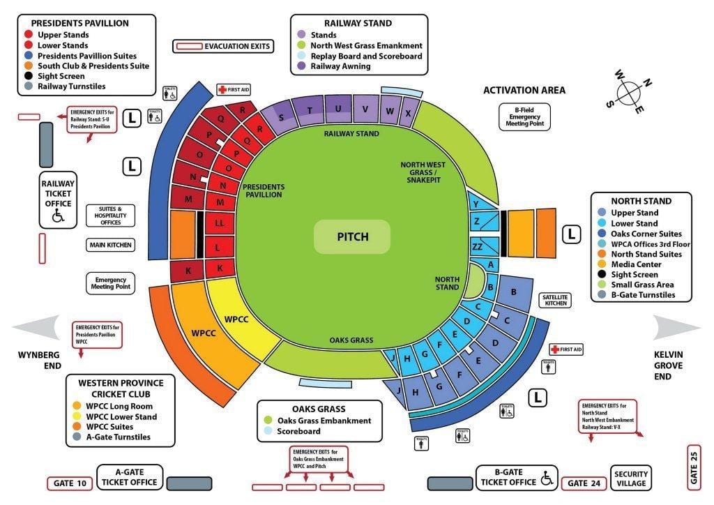 newlands cricket estadio mapa