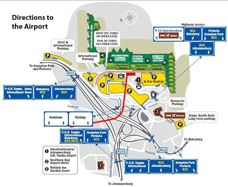mapa de ou tambo aparcamento