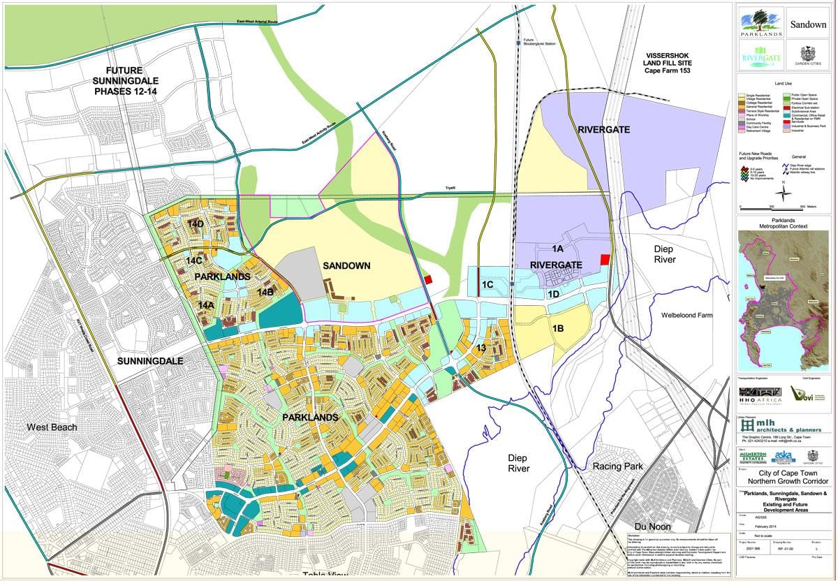 mapa dos parques Cidade do Cabo 