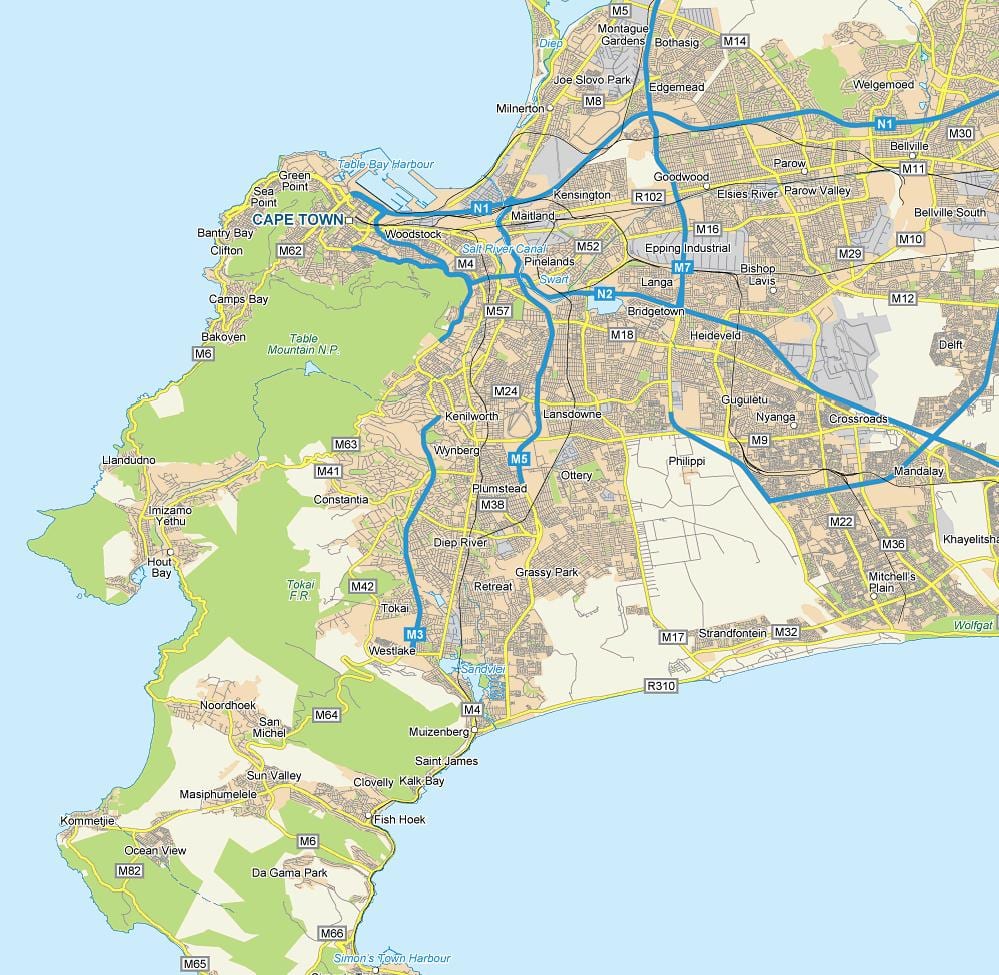 mapa de rúa mapa de plumstead Cidade do Cabo