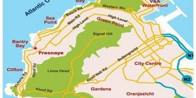 Mapa da baía de bantry Cidade do Cabo