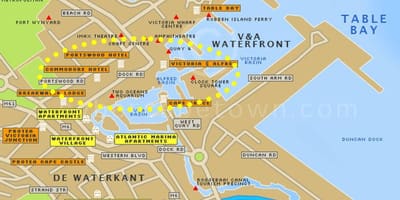 V&a Cidade do Cabo beira mapa