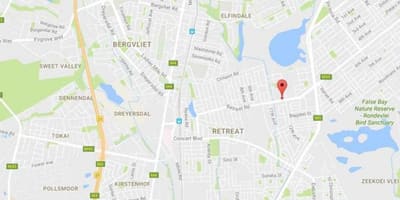 Mapa de bergvliet Cidade do Cabo