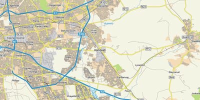 Mapa de blackheath Cidade do Cabo