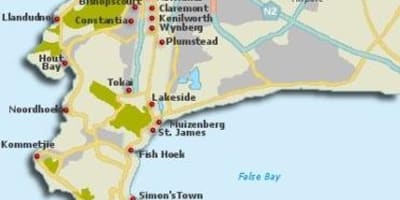 Cidade do cabo barrios mapa