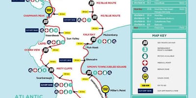 Cidade do cabo bicicleta mapa