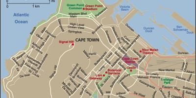 Cidade do Cabo mapa espectador