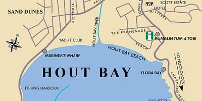 Mapa de hout bay mapa Cidade do Cabo