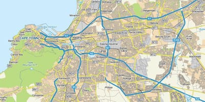 Mapa de langa Cidade do Cabo