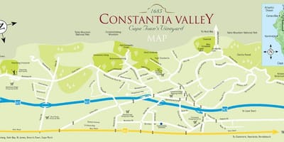 Mapa de constantia Cidade do Cabo