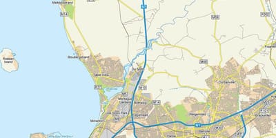 Mapa de dunoon Cidade do Cabo