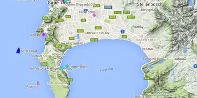Mapa de mapa de peixe hoek e rodea