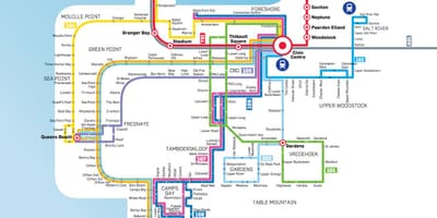 Cidade do cabo autobús mapa
