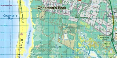 Mapa de noordhoek Cidade do Cabo