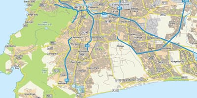 Mapa de ottery Cidade do Cabo 