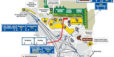 Mapa de ou tambo aparcamento