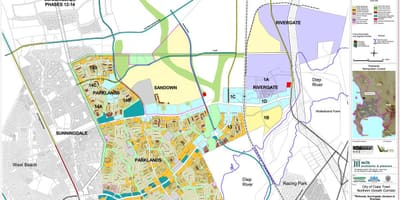 Mapa dos parques Cidade do Cabo 