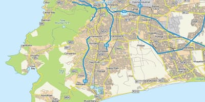 Mapa de rúa mapa de plumstead Cidade do Cabo