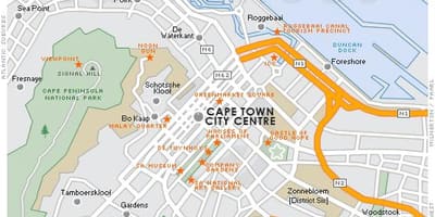Mapa do século cidade Cidade do Cabo