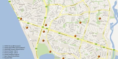 Mapa de vista de táboa Cidade do Cabo