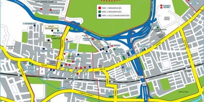 Mapa da universidade de Cidade do Cabo
