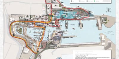 Mapa de v e un centro comercial á beira do mar