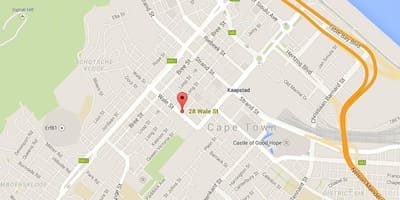 Mapa de wale rúa Cidade do Cabo